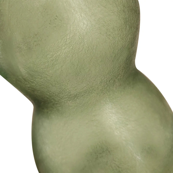 Cracked Green Frost Bubble Shape Glass Vase – 50 cm Lina Home