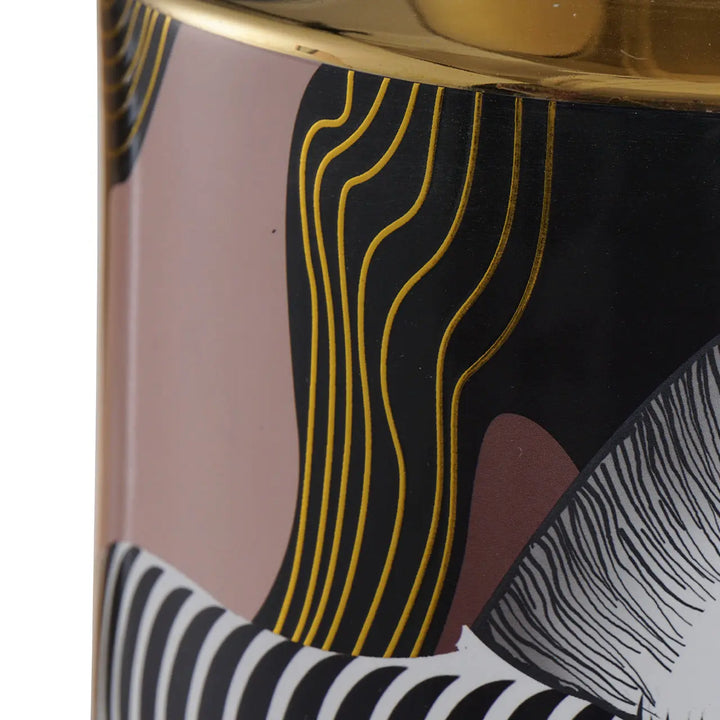 Zebra Print Decorative Ceramic Vase – 39.5 cm Lina Home