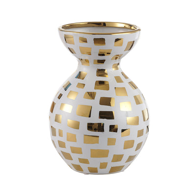 Chrome Face Decorative Ceramic Vase – 38.8 cm Lina Home