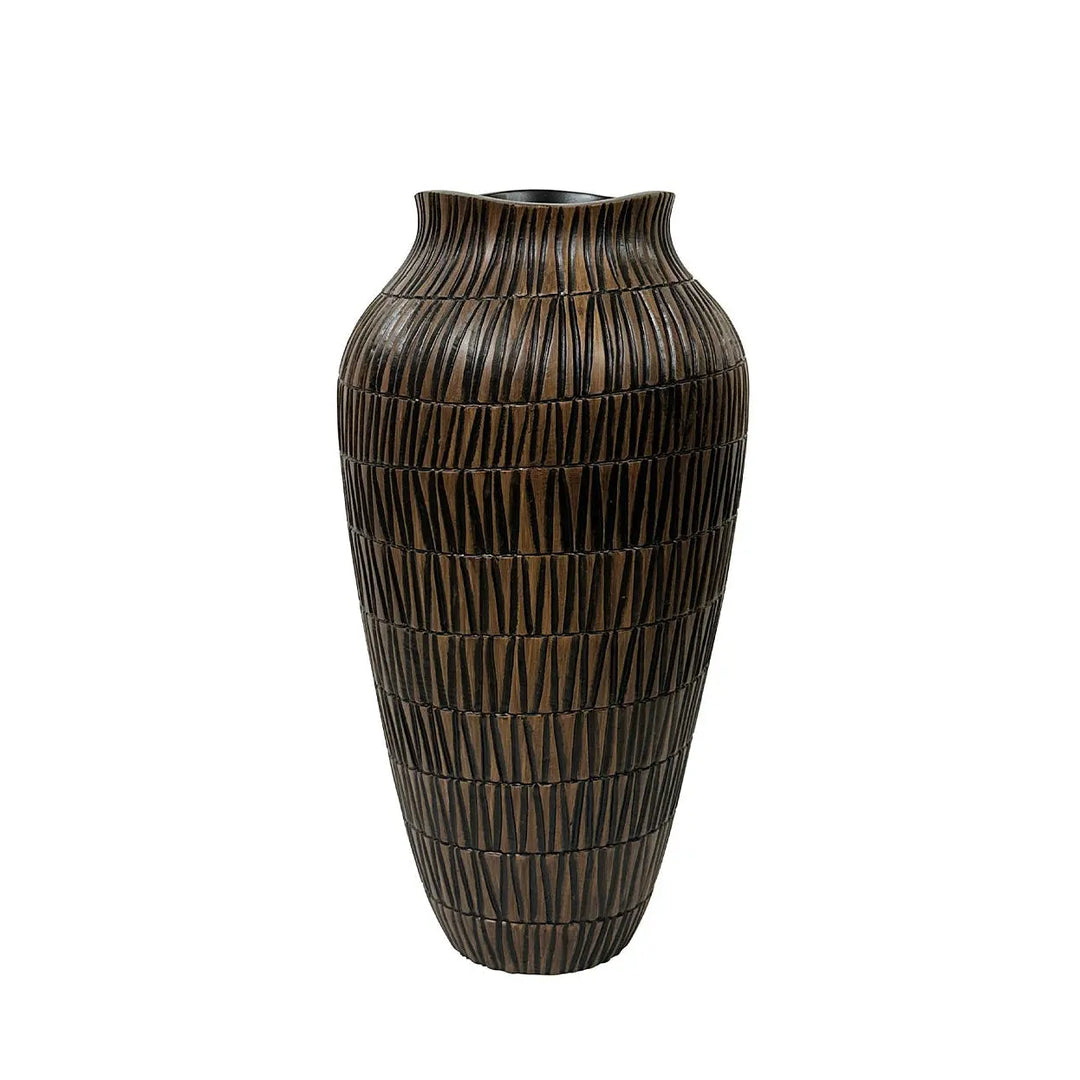 Black and Brown Polyresin Vase Lina Home