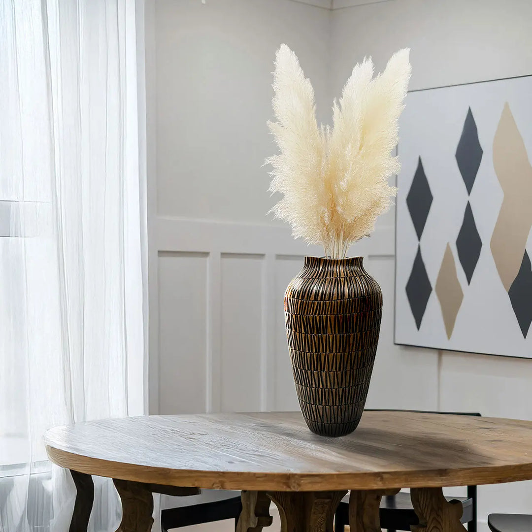 Black and Brown Polyresin Vase Lina Home