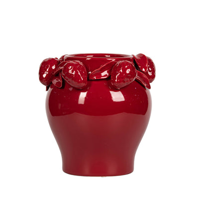 Red Strawberry Ceramic Vase – 21.6 cm Lina Home
