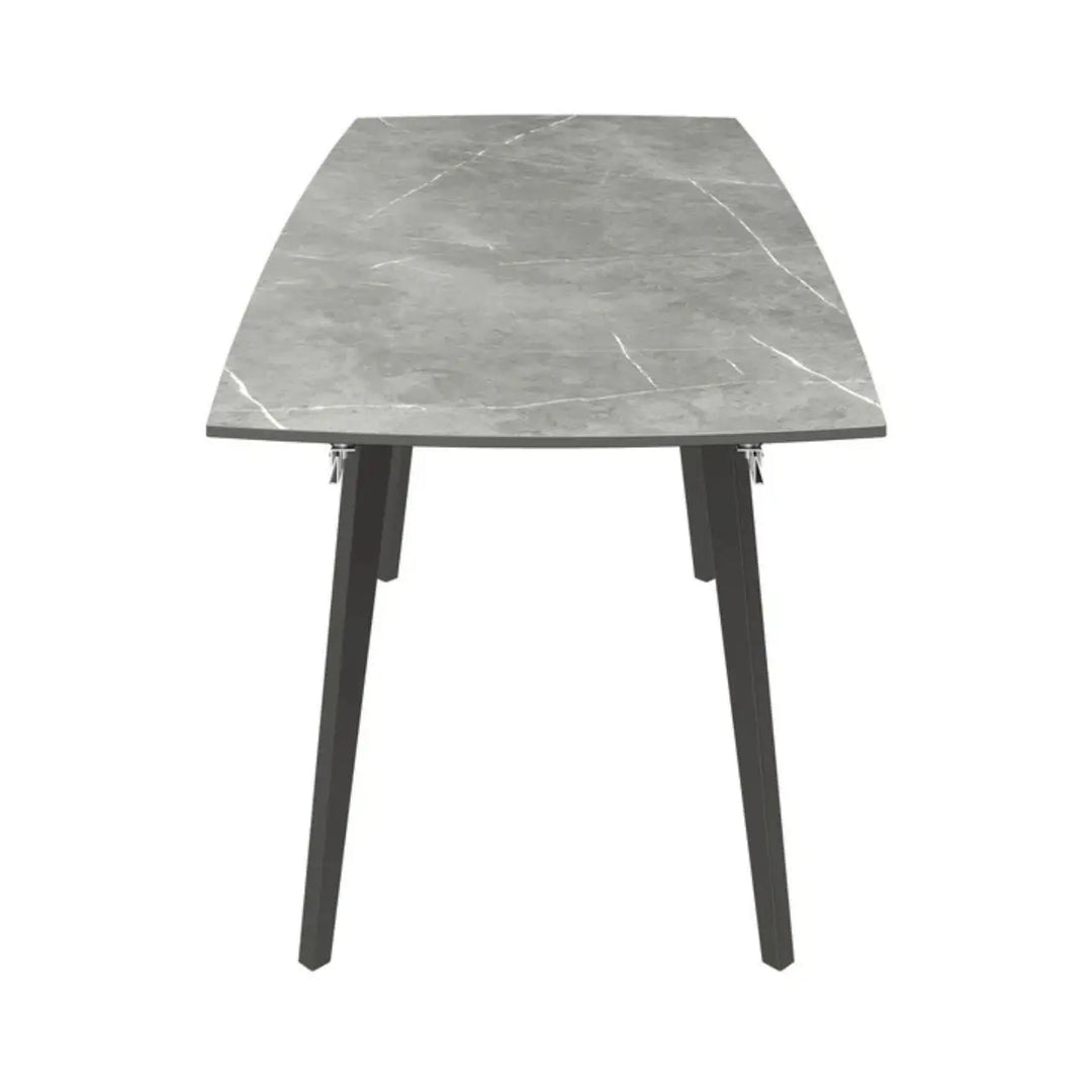 Verni 120-180cm Matte Grey Ceramic Pull-out Extending Dining Table NJ HOME TORELLI BSTAR 2 MAN