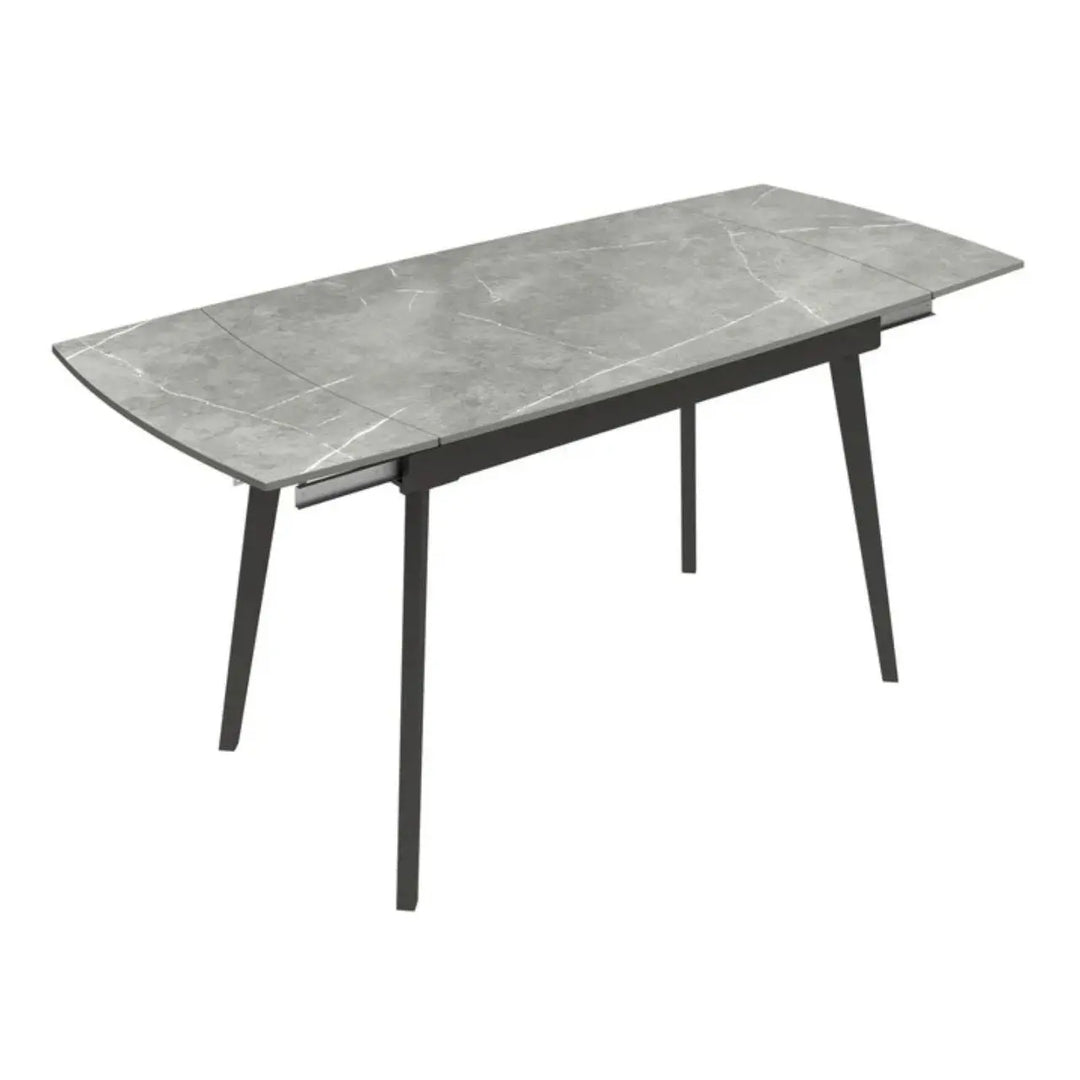 Verni 120-180cm Matte Grey Ceramic Pull-out Extending Dining Table NJ HOME TORELLI BSTAR 2 MAN
