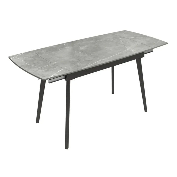 Verni 120-180cm Matte Grey Ceramic Pull-out Extending Dining Table NJ HOME TORELLI BSTAR 2 MAN