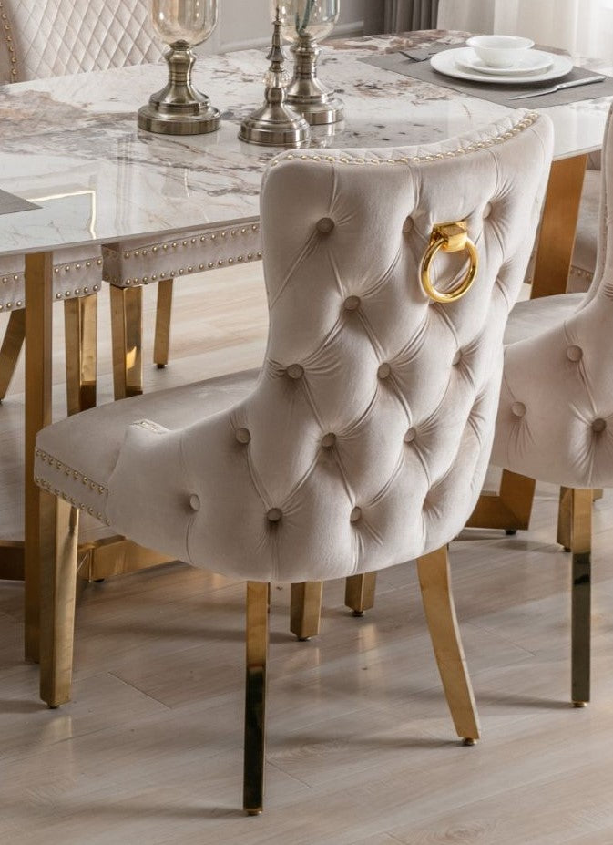 Stratford Oval Ceramic Gold Coffee Table