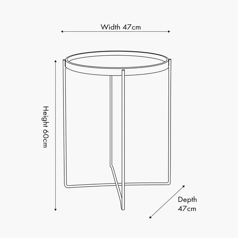 Voss Black Wood Veneer and Black Metal Side Table  Nicholas John Interiors