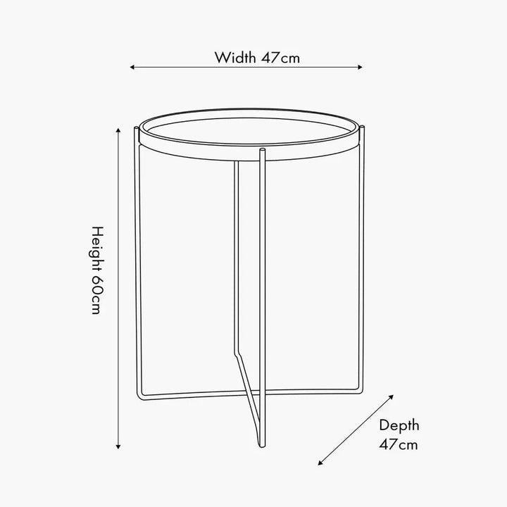 Voss Black Wood Veneer and Black Metal Side Table  Nicholas John Interiors
