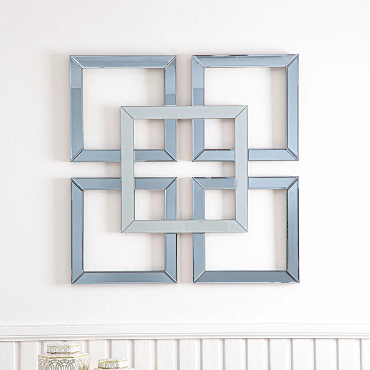 Smoked and Silver Glass Wall Art Lina Home