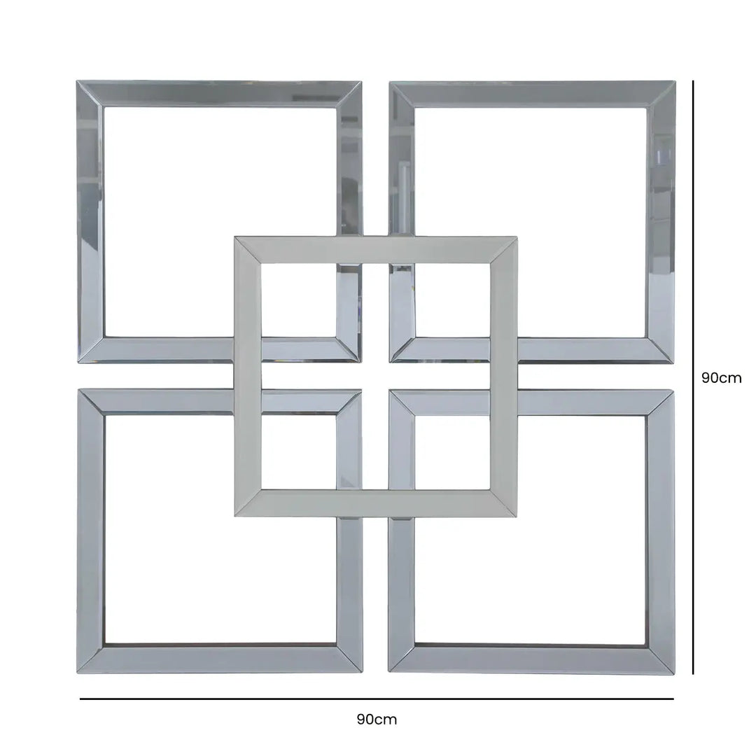 Smoked and Silver Glass Wall Art Lina Home