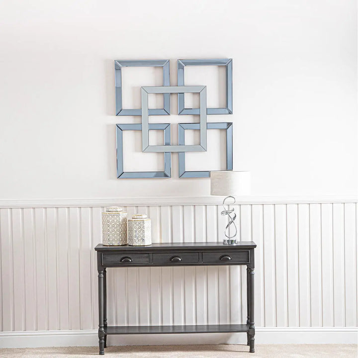 Smoked and Silver Glass Wall Art Lina Home