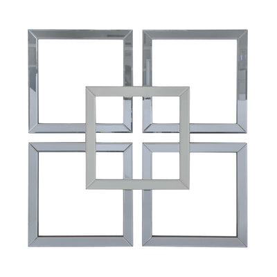 Smoked and Silver Glass Wall Art Lina Home
