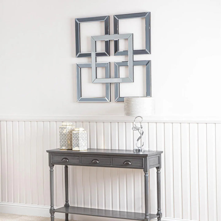 Smoked and Silver Glass Wall Art Lina Home