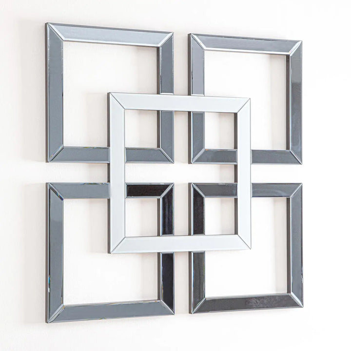 Smoked and Silver Glass Wall Art Lina Home
