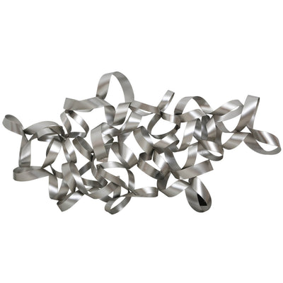 Silver Metal Scribble Wall Sculpture – 5 cm Lina Home