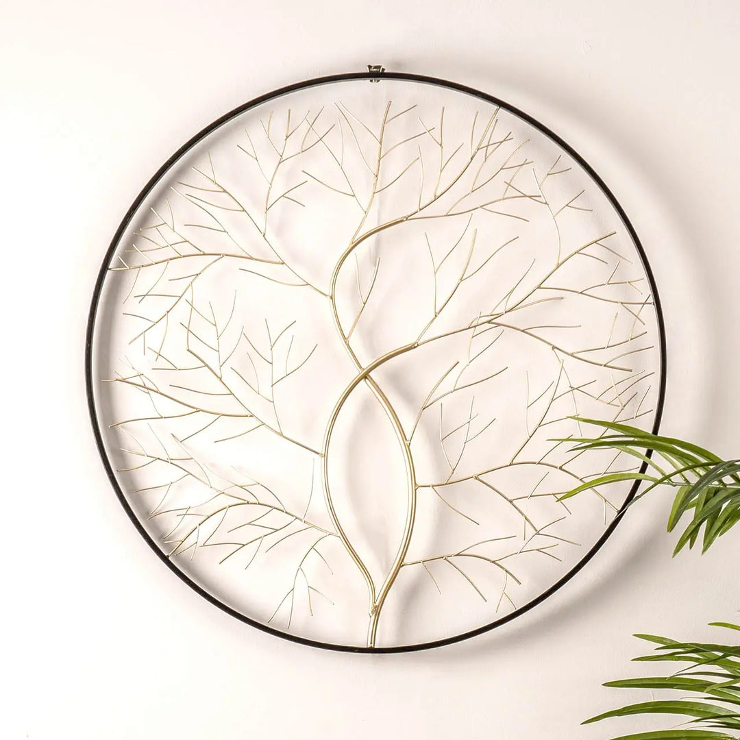 Black & Gold Metal Tree Wall Art Lina Home