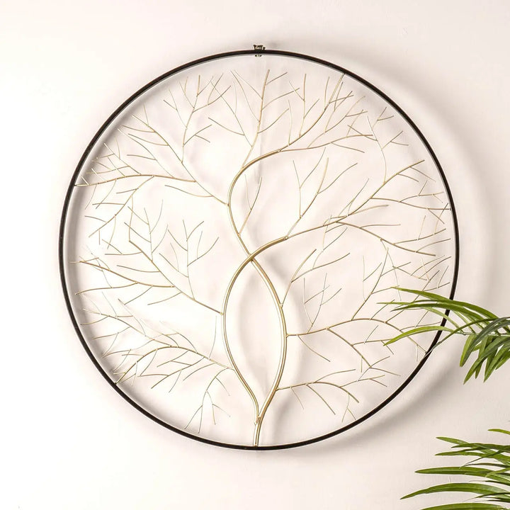 Black & Gold Metal Tree Wall Art Lina Home