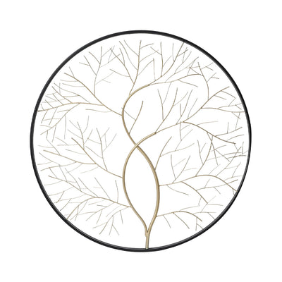 Decorative wall art with leaf pattern on a white background