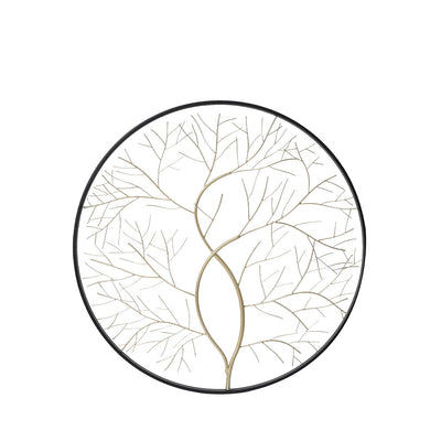 Decorative wall art with leaf pattern on a white background