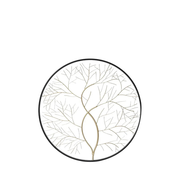 Decorative wall art with leaf pattern on a white background