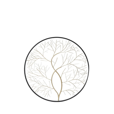 Decorative wall art with leaf pattern on a white background