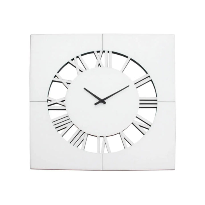 White Mirror Wall Clock Lina Home