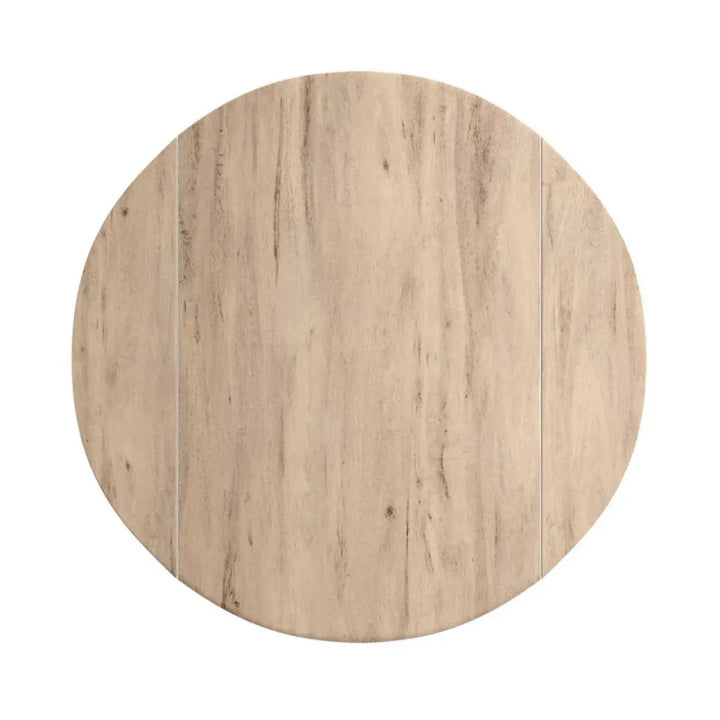 Alaric 135cm Round Oak Ceramic Swivel Extending Dining Table - NJ Home Interiors