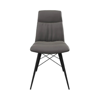 Alesia Set of 2 Dining Chairs in Grey - LUX - HOM