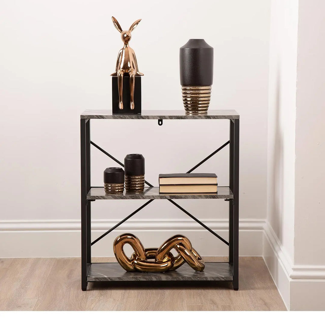 Alora 3 - Tier Black Display Unit - 72cm Tall - LUX - HOM