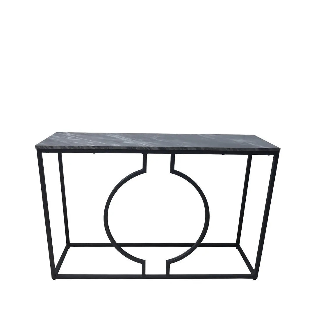 Alora Black Metal Console Table - KD 36 - LUX - HOM