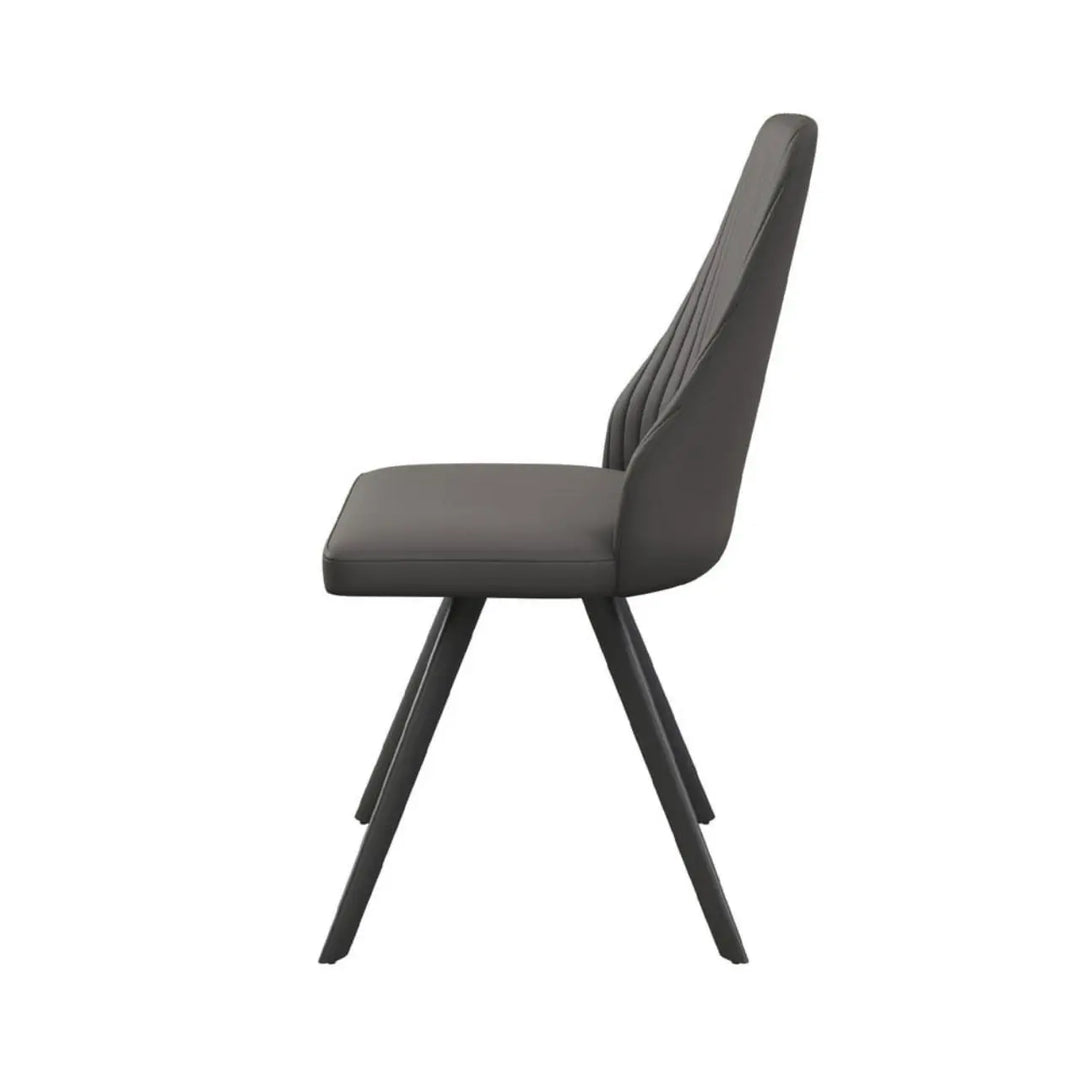 Alvaro Dining Chair in Dark Grey - LUX - HOM