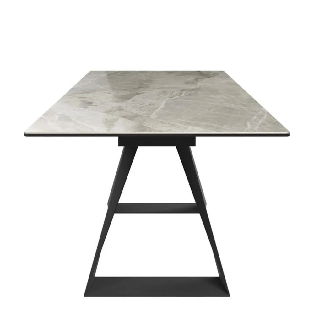 Alvento 160 - 200cm Grey Gloss Ceramic Auto - Rise Extending Dining Table #NJ Home Interiors#