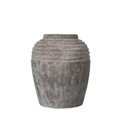 Antique Dark Grey Terracotta Pot #NJ Home Interiors#
