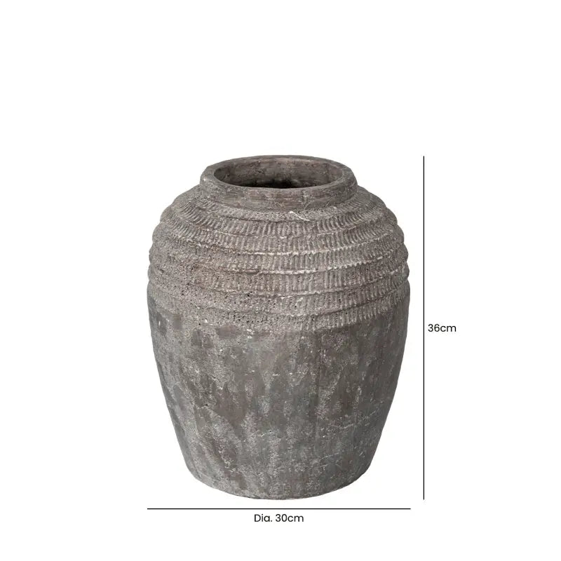 Antique Dark Grey Terracotta Pot #NJ Home Interiors#