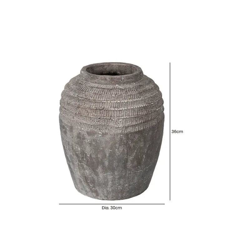 Antique Dark Grey Terracotta Pot #NJ Home Interiors#