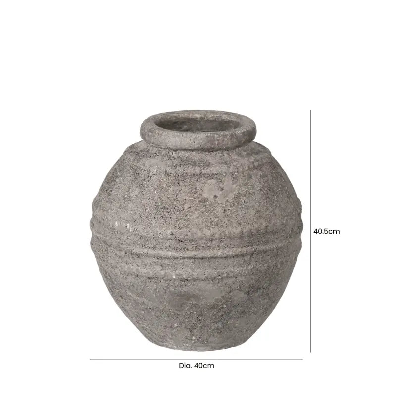 Antique Dark Grey Terracotta Pot #NJ Home Interiors#