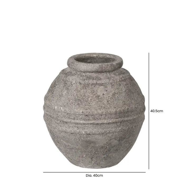 Antique Dark Grey Terracotta Pot #NJ Home Interiors#