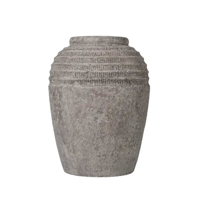 Antique Dark Grey Terracotta Vase #NJ Home Interiors#