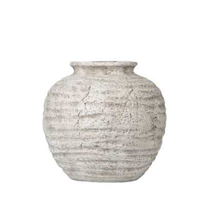 Antique White Terracotta Vase #NJ Home Interiors#