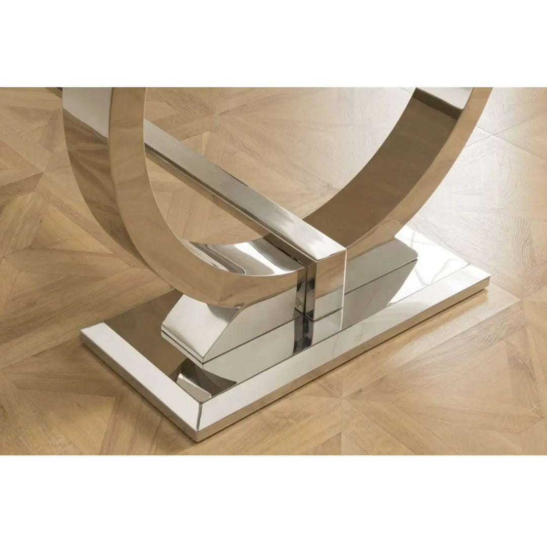 Arianna 200cm Marble Dining Table in Grey - NJ Home Interiors