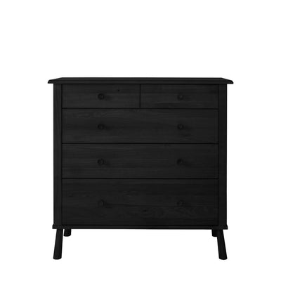 Ashcombe 5 Drawer Chest in Black #NJ Home Interiors#