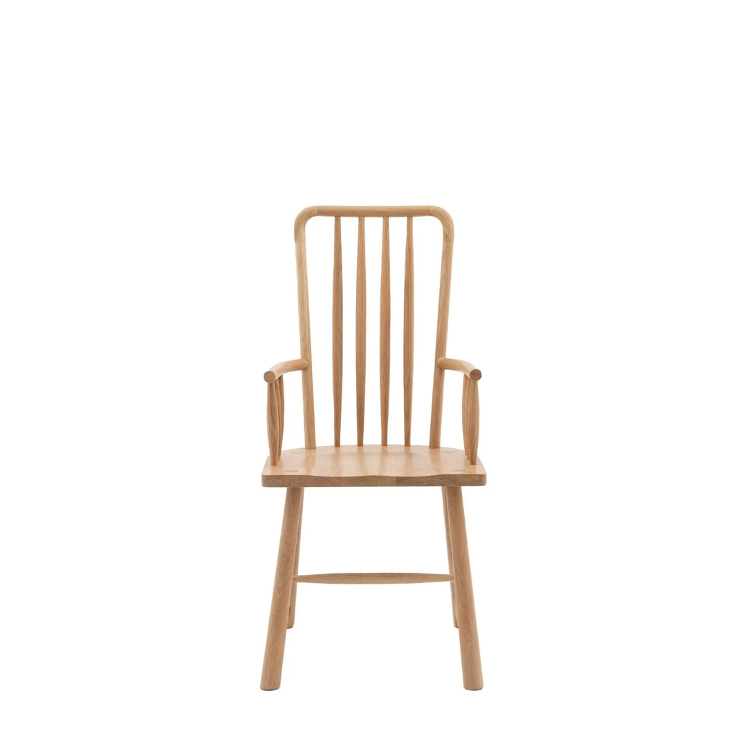 Ashcombe Carver Dining Chair Set of 2 in Oak #NJ Home Interiors#