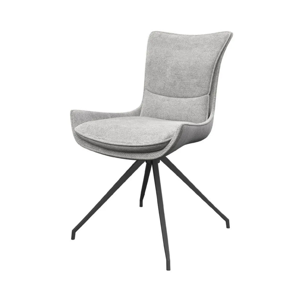 Aspen Swivel Dining Chair in Light Grey - LUX - HOM