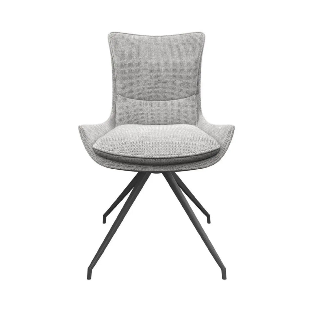 Aspen Swivel Dining Chair in Light Grey - LUX - HOM