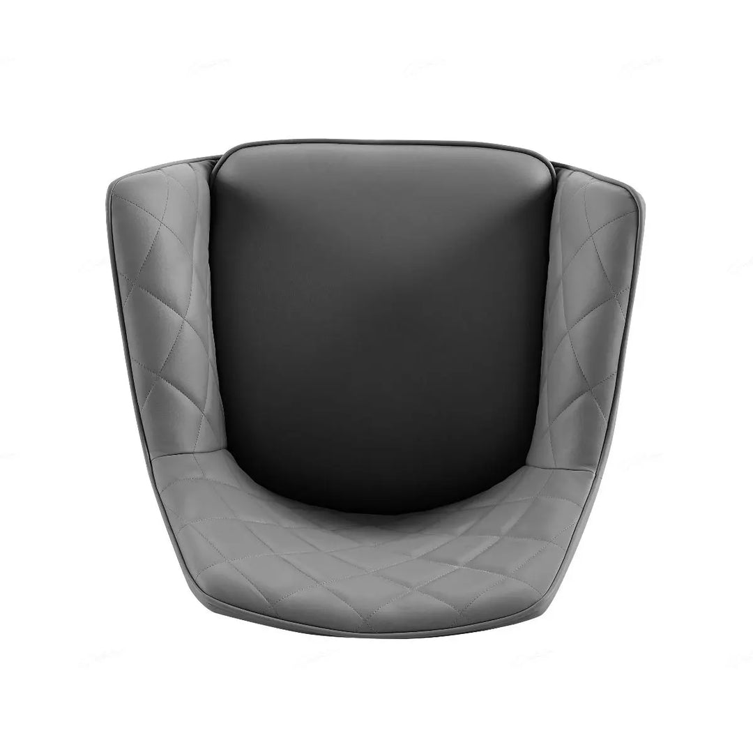 Kavara Chair in Grey PU – Modern Dining Chair with Durable PU Leather Giatalia