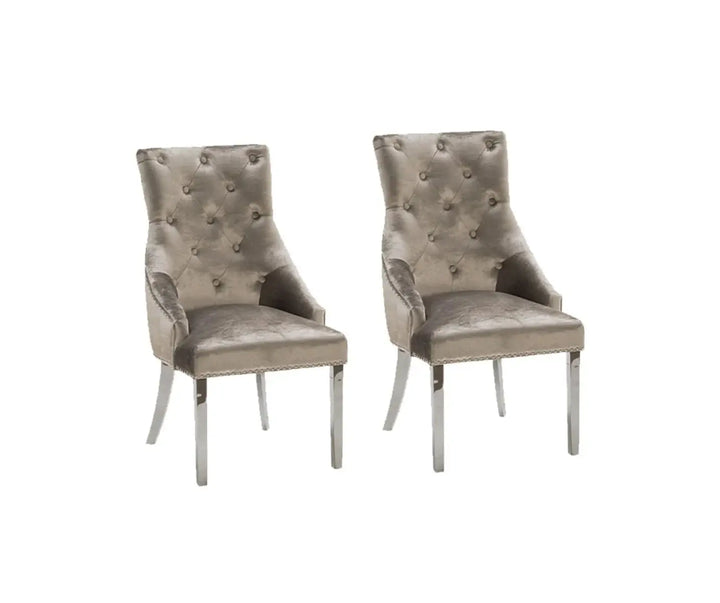 Belvedere Champagne Knockerback Dining Chair (Outlet) VIDA