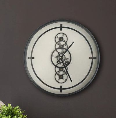Black and White Gears 46cm Wall Clock #NJ Home Interiors#