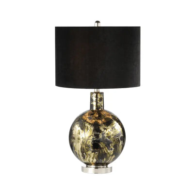 Black Blue Silver Abstract Glass Table Lamp #NJ Home Interiors#