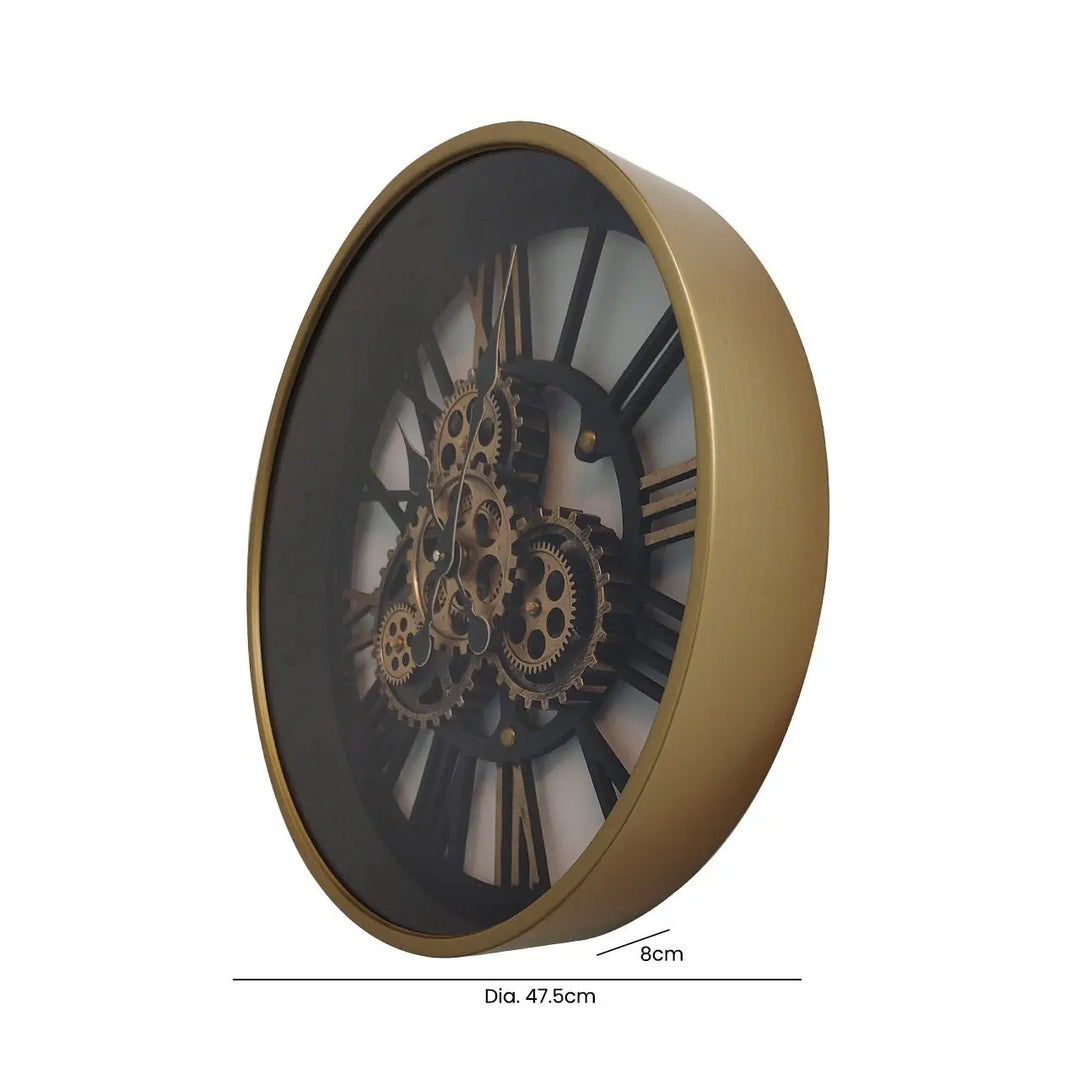 Black Gears 47.5cm Wall Clock #NJ Home Interiors#
