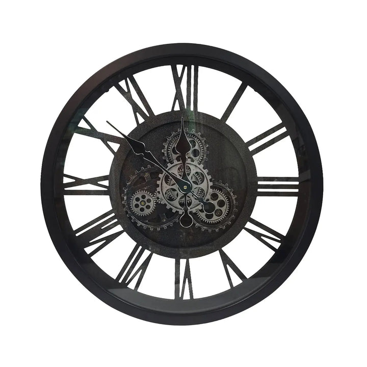 Black Gears 58cm Wall Clock #NJ Home Interiors#